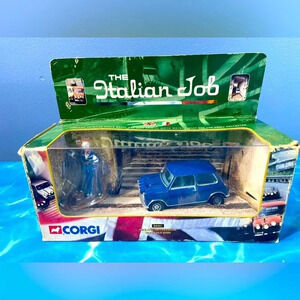 Corgi #04441 The Italian Job (1969) Blue Mini & Driver + Gold Bars - Rare🏦🚙🛣️